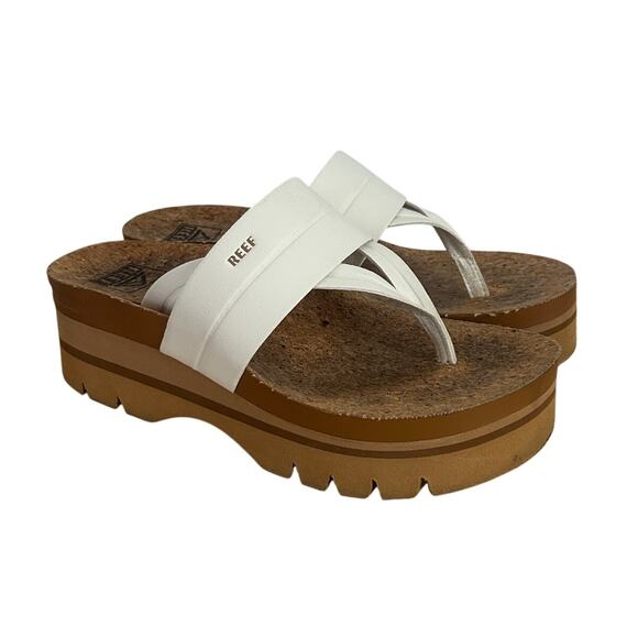 Reef Vista Higher Savanah Sandals - Whisper White - Size 7 - Picture 1 of 15